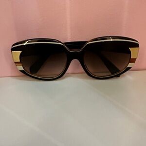 AUTHENTIC Louis Vuitton Marble Wood Black and Gold Sunglasses